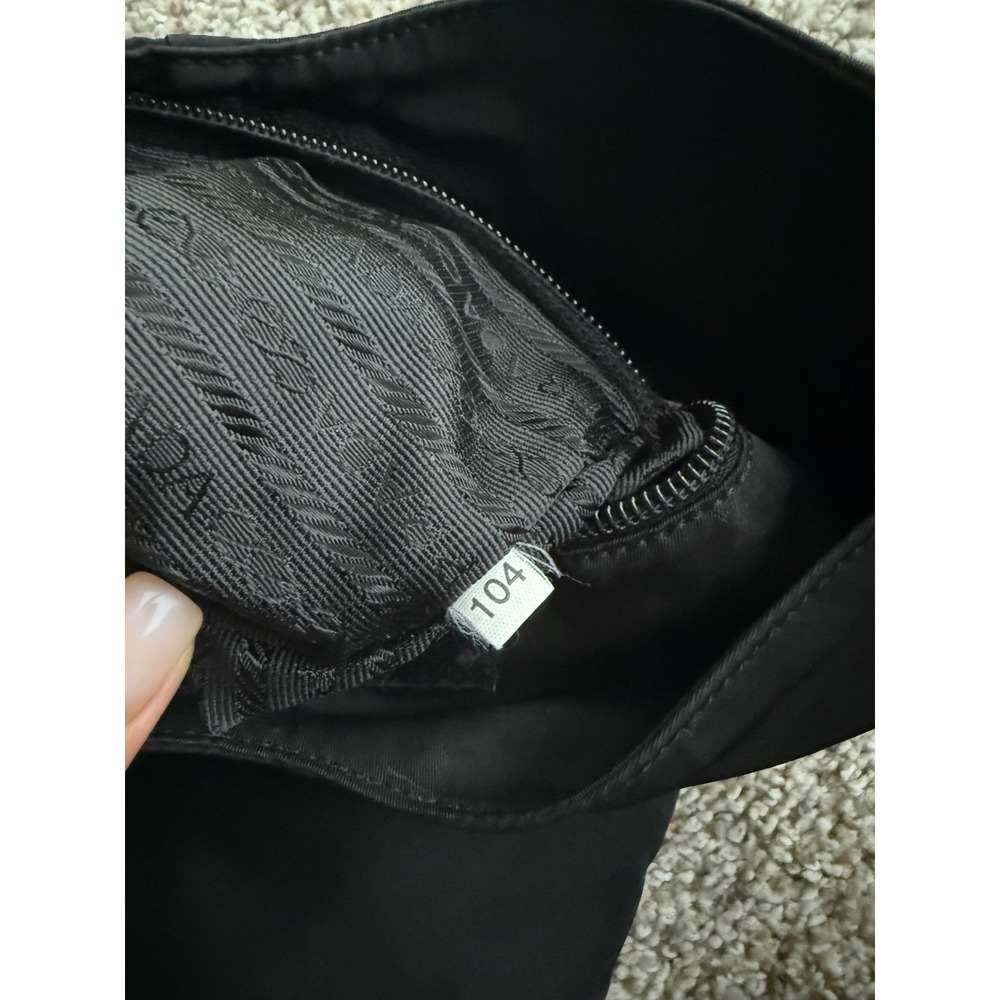 Prada Vintage Black Tessuto‎ Nylon Triangle Logo Crossbody Messenger sling Bag - Picture 5 of 15